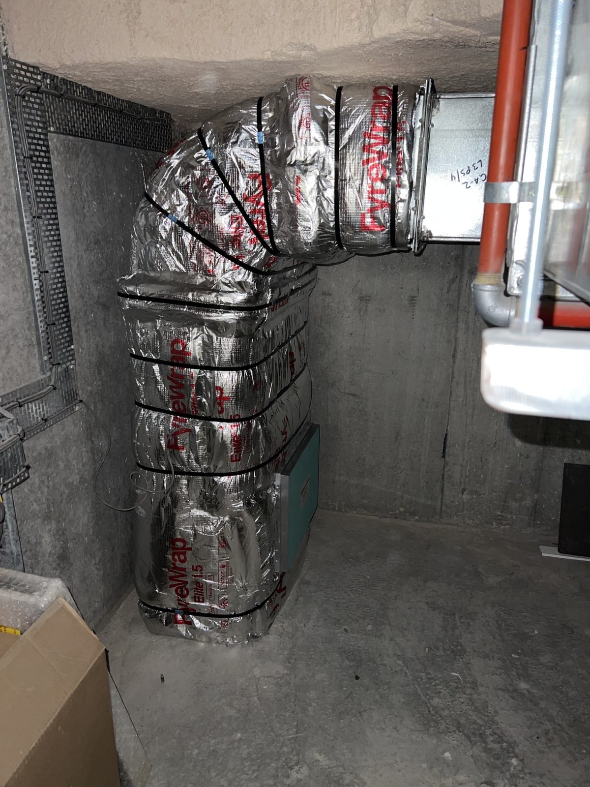 FyreWrap Elite 1.5 duct protection installed on a North Shore Sydney commercial project